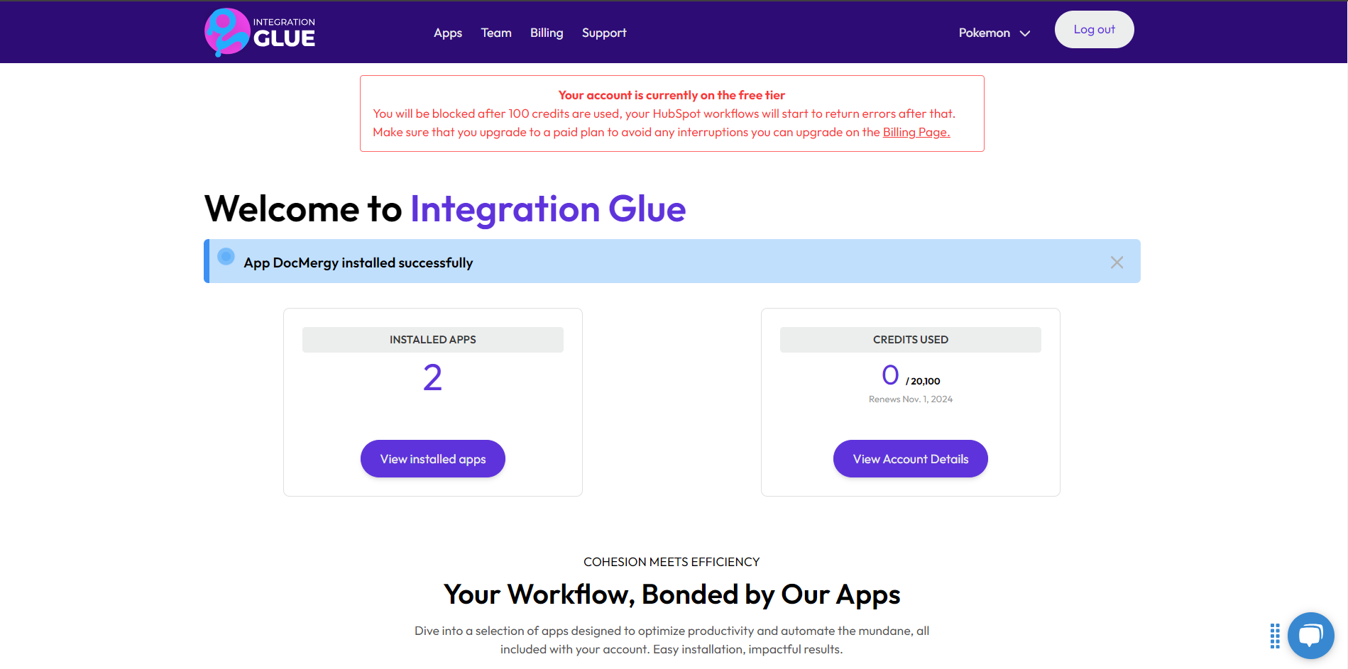 Installing Custom Integrations via Integration Glue